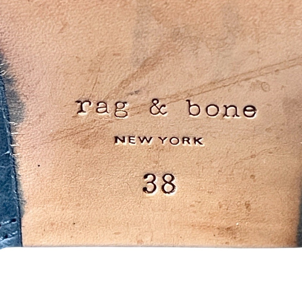 Rag & Bone Kendall Black Leather High Heel Ankle Boots Booties Size 8 - Picture 12 of 17